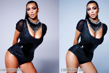 Kim Kardashian Before & After Photoshop cover photo