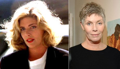 Kelly McGillis when she was young and heterosexual...Kelly McGillis as an  older carpet muncher 